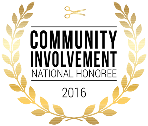 award badge Community Involvement National Honoree 2016